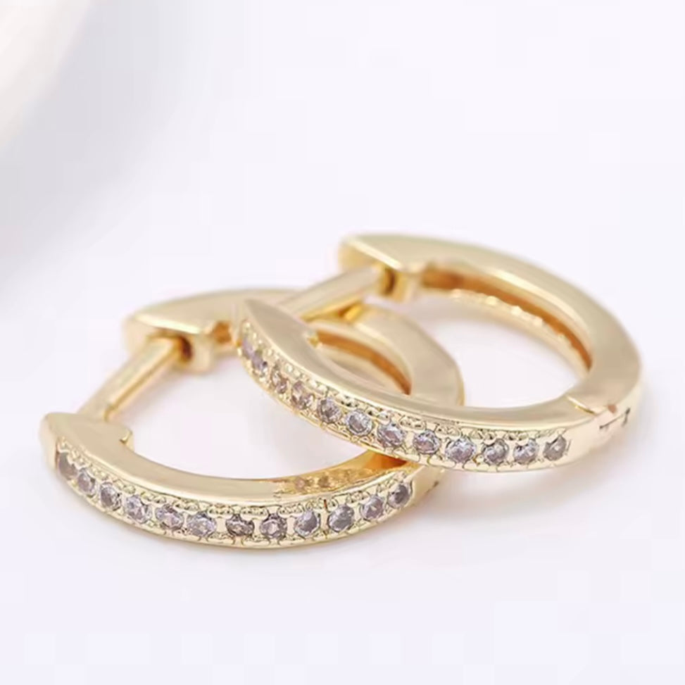 Aurelia Crystal Hoop Earrings