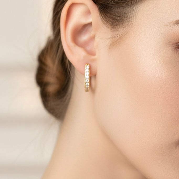 Aurelia Crystal Hoop Earrings