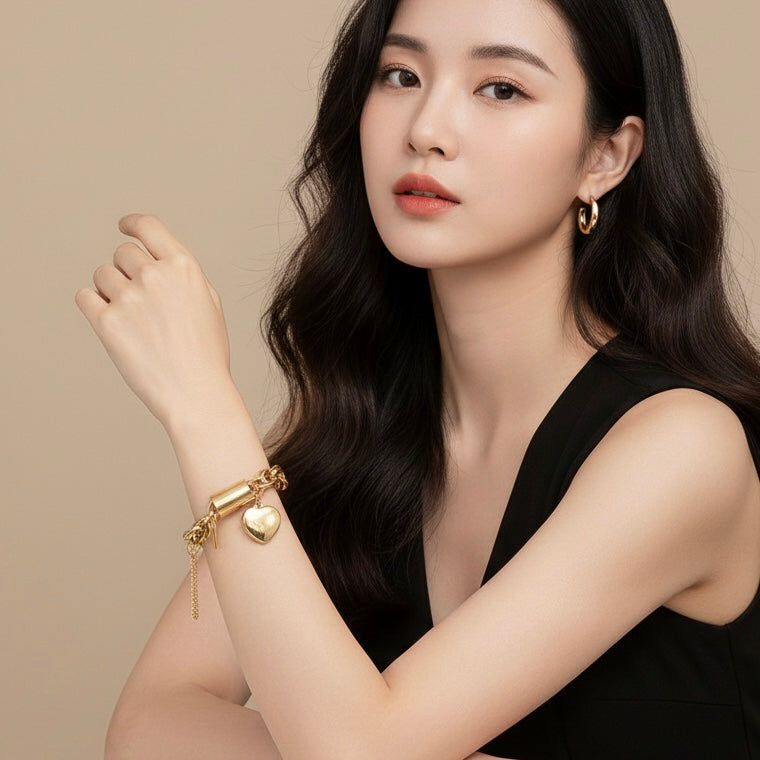 Heartened Chunky Bracelet