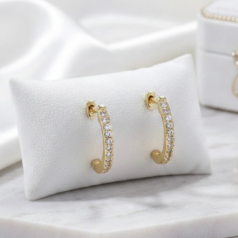 Aurelia Crystal Hoop Earrings